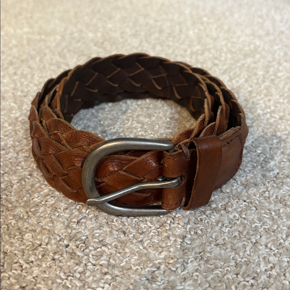 Brown leather belt